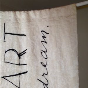 Vintage white scarf. "AHEAD OF THE ART"